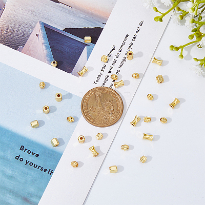 80Pcs 4 Style Brass Beads KK-DC0002-97-1