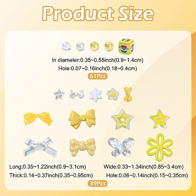 100Pcs 18 Styles Transparent & Opaque Acrylic Beads MACR-FS0002-40-1