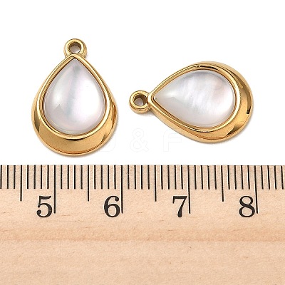 Natural Freshwater Shell Pendants STAS-G397-22G-01-1