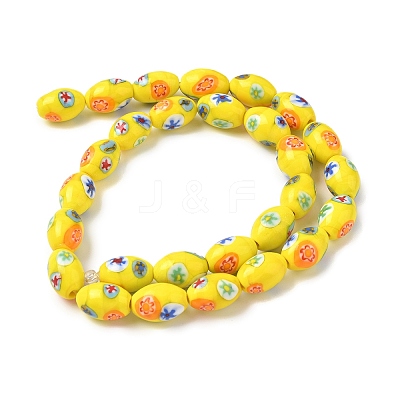 Handmade Millefiori Glass Beads LAMP-U004-02C-1