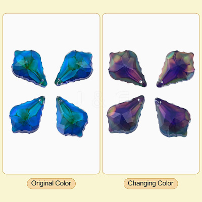 4Pcs Glass Pendants GLAA-TA0004-30-1