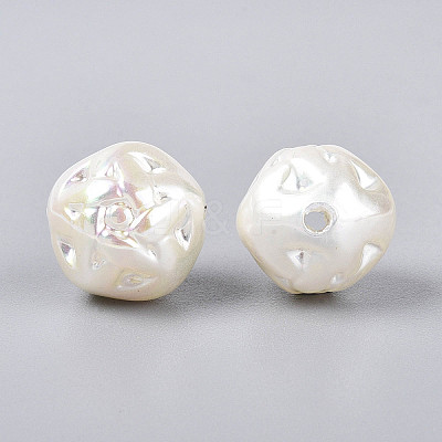 UV Plating Opaque Acrylic Beads SACR-T020-04-1
