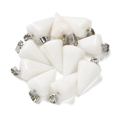Natural White Jade Pendants G-B127-13P-05-1