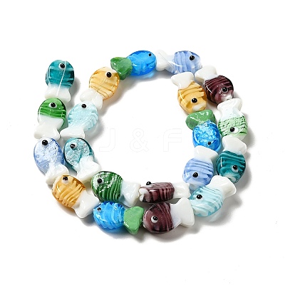 Handmade Lampwork Beads Strands LAMP-G154-07-1