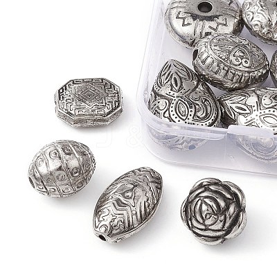 10Pcs Antique Acrylic Beads OACR-YW0001-69-1