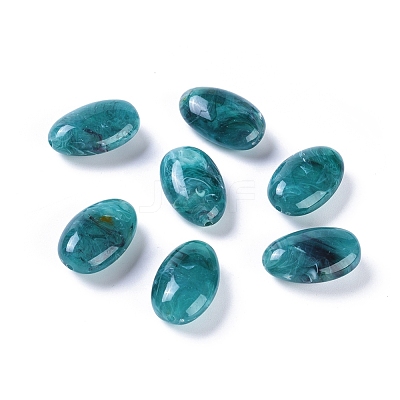 Acrylic Imitation Gemstone Beads PGB274Y-7-1