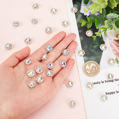 Glass Rhinestone Cabochons FIND-OC0002-33B-1