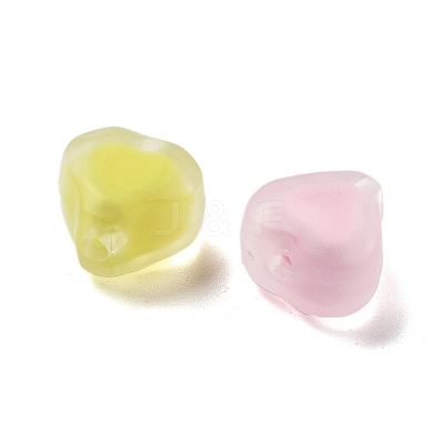 Frosted Transparent Acrylic Beads OACR-A032-22-1