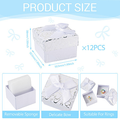 Bowknot Cardboard Paper Ring Gift Storage Boxes CON-TAC0001-16D-1
