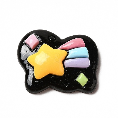 Opaque Resin Cabochons RESI-F038-05-1