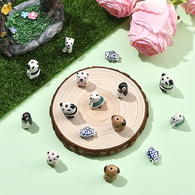 6Pcs 6 Styles Handmade Porcelain Beads PORC-YW0001-70-1