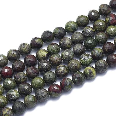 Natural Dragon Blood Jasper Beads Strands G-K310-A26-8mm-1