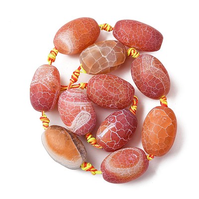 Natural Weathered Agate Beads Strands G-A311-C01-01-1