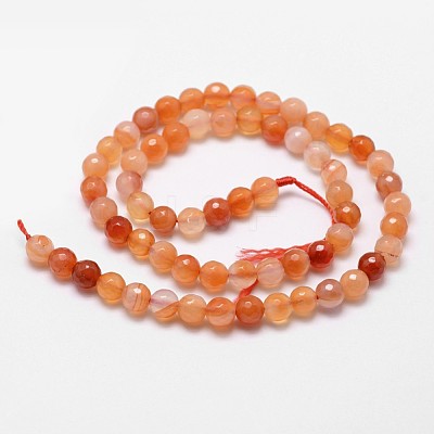 Natural Red Agate Beads Strands X-G-D840-34-4mm-1