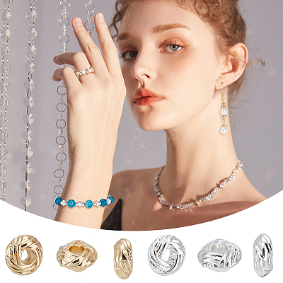 100Pcs 2 Colors Alloy Beads FIND-PH0008-58-1