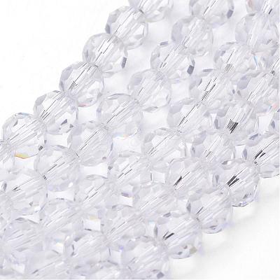 Transparent Glass Bead Strands GLAA-G013-4mm-72-1