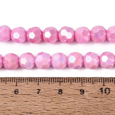 Anti-Tarnish Electroplate Glass Beads Strands EGLA-ZX010-8mm-02-1