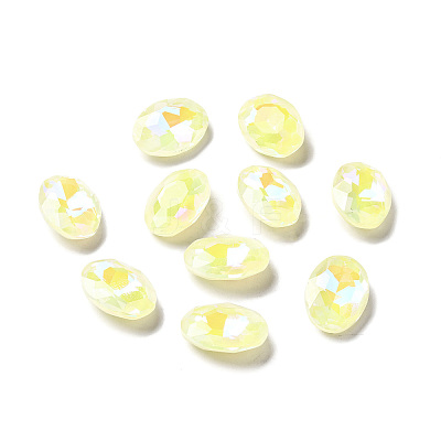 Mocha Fluorescent Style Glass Rhinestone Cabochons GGLA-M005-01B-226MK-1