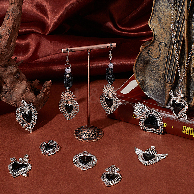 16Pcs 8 Styles Alloy Pendants ENAM-UN0001-10-1