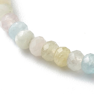 Natural Morganite Beaded Bracelets BJEW-JB06384-03-1