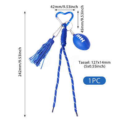 1Pc Cotton Braided Pendant Decorations AJEW-TA0002-56A-1