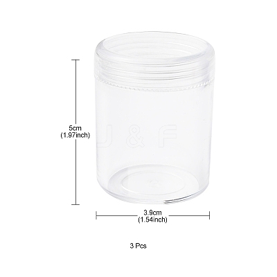 Round Plastic Bead Containers CON-YW0001-30-1