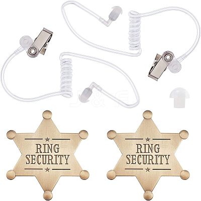 Ring Security Word Badge AJEW-FG0001-94-1