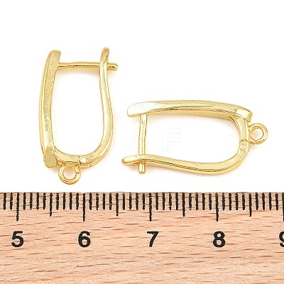 Brass Micro Pave Cubic Zirconia Hoop Earring Findings CU-CBAB5B4-03G-1