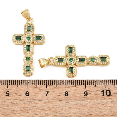 Brass Micro Pave Cubic Zirconia Pendants CU-CBADC6C-12G-01-1
