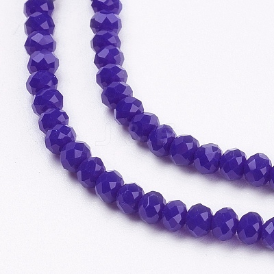 Opaque Solid Color Glass Bead Strands GLAA-F076-A05-1