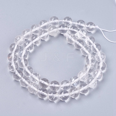Natural Quartz Crystal Beads Strands X-G-R193-05-6mm-1