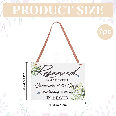 Rectangle Wood Reserved Hanging Sign Decorations DJEW-WH20005-02A-1