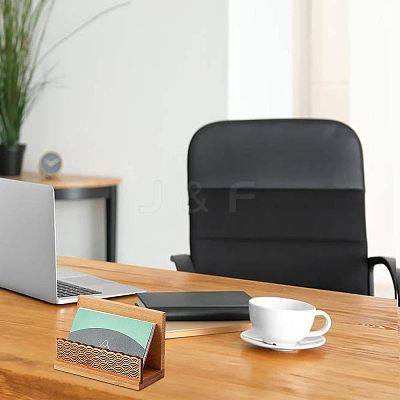 2Pcs Chinese Style Rectangle Bamboo Business Card Holder DJEW-OC0001-13-1