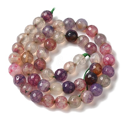 Dyed & Heated Natural Dragon Veins Agate Beads Strands G-P539-A01-01-1