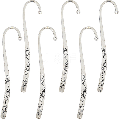 12Pcs Tibetan Style Alloy Bookmarks Findings with Hole PALLOY-SC0004-30-1