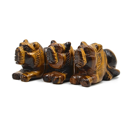 Natural Tiger Eye Carved Healing Tiger Figurines PW-WG87863-01-1