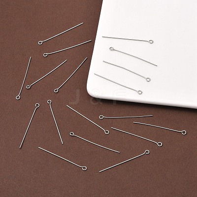 Tarnish Resistant 304 Stainless Steel Eye Pin X-STAS-R045-40mm-1