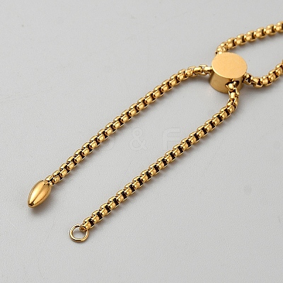 Stainless Steel Box Chain Slider Bracelet Makings BJEW-WH0012-86G-1