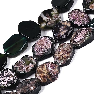 Dyed Natural Agate Beads Strands G-Q606-23E-03-1