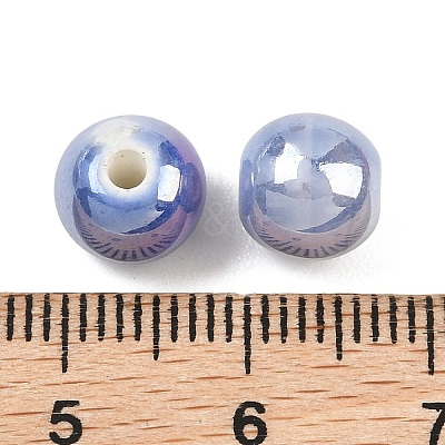 Glazed Porcelain Round Beads X-PORC-S490-8mm-09-1