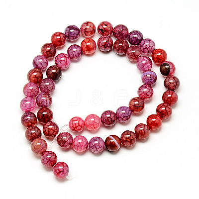 Natural Dragon Veins Agate Beads Strands G-Q948-81G-8mm-1