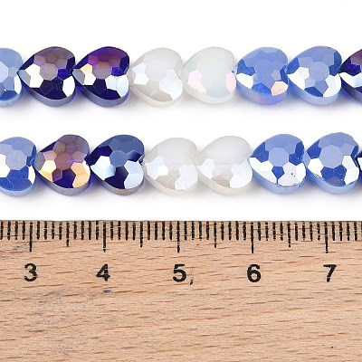 Electroplate Transparent Glass Beads Strands GL-CBADAFE-01I-1