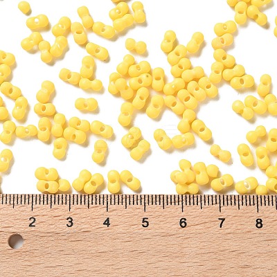 Rubberized Style Glass Seed Beads SEED-Z003-01H-1