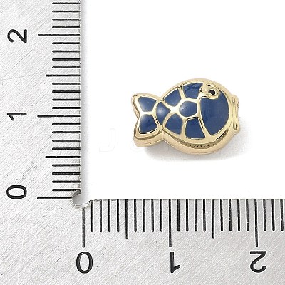 Brass Enamel Beads KK-K368-18G-1