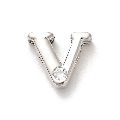 Rack Plating Brass Cubic Zirconia Beads KK-L210-008P-V-1