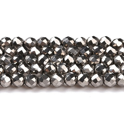 Electroplate Glass Beads Strands GLAA-H021-01B-FP12-1