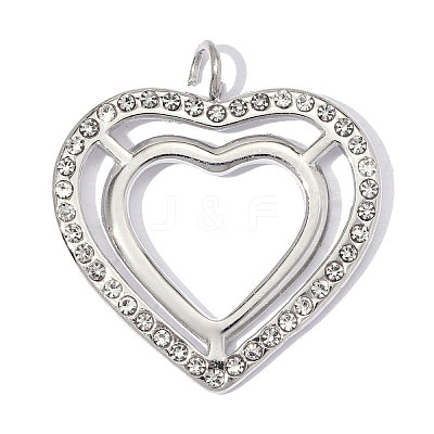 304 Stainless Steel with Crystal Rhinestone Pendants RB-OY001-13P-02-1