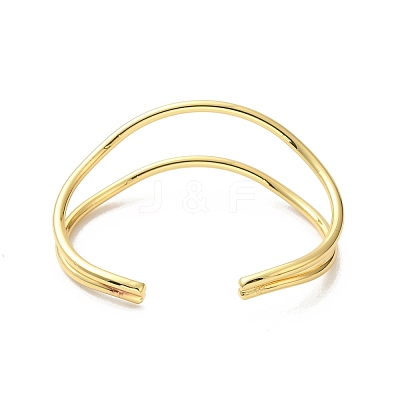 Rack Plating Brass Cuff Bangles LS-BJEW-A137-10G-1