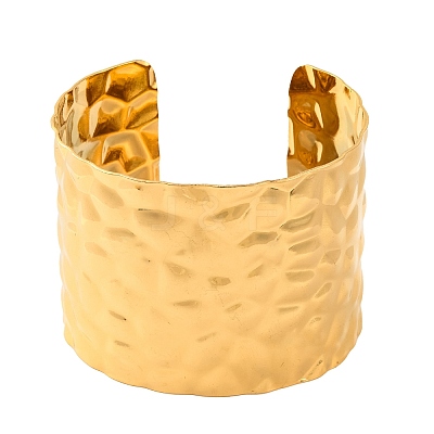 304 Stainless Steel Open Cuff Bangles for Women LS-BJEW-G711-01I-G-1