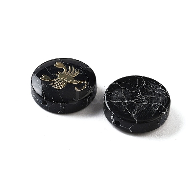Dyed Black Synthetic Turquoise Beads G-F775-B05-1